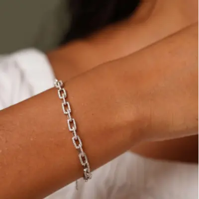 Interlinked Diamond Tennis Bracelet