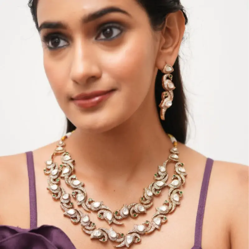 Panchi Polki Antique Double Layer Set